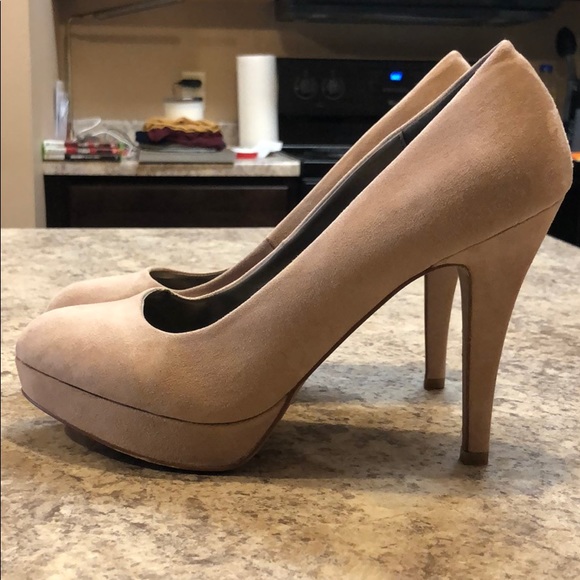 Maurices Nude Suede Heels - Picture 3 of 4